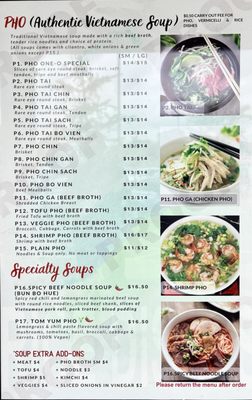 Menu photo 2 Pho One-O Restaurant & Lounge Hanover, MD Menu photo 2 Pho One-O Restaurant & Lounge Hanover, MD