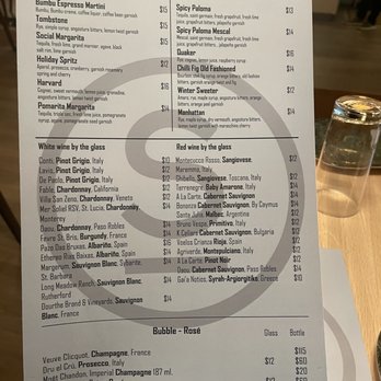 Social Inn - Menu - Cocktail Bars Near Me - Glenview, Illinois