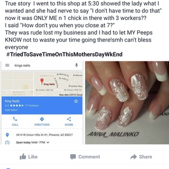 King Nails - I had a bad experience with this company.I have never been told I DONT have time to do a job ! - Nail Salons Near Me - Phoenix, Arizona