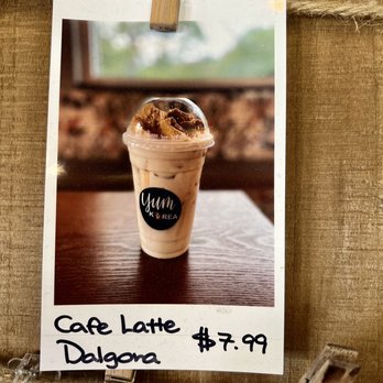 Yum Korea - a picture of a coffee latte - Korean Near Me - Weston, Florida