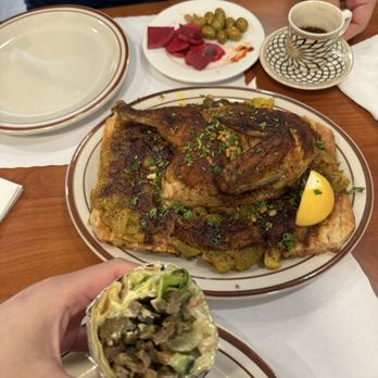 Old Jerusalem Restaurant - Shawarma Sandwich Mousakhan - Mediterranean Near Me - San Francisco, California