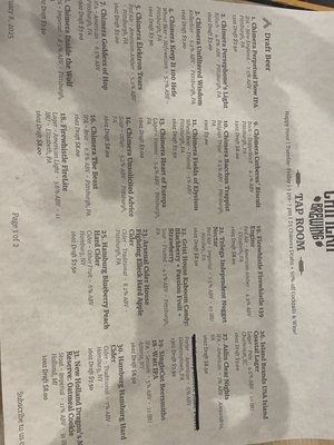 Menu photo 4 Chimera Brewery Pittsburgh, PA Menu photo 4 Chimera Brewery Pittsburgh, PA