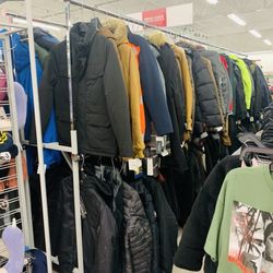 Many warm coats for winter here