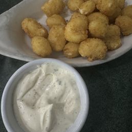 Fried Cheese Curds and ranch Fried Cheese Curds and ranch