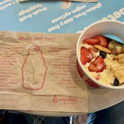 Menchie's Frozen Yogurt - Love my cake batter with yummies