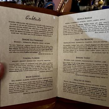 Loa Bar - Photo 5: Cocktail menu - Lounges Near Me - New Orleans, Louisiana Loa Bar - Photo 5: Cocktail menu - Lounges Near Me - New Orleans, Louisiana