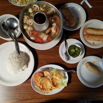 Thai Kitchen - Lunch eggrolls, house pickled jalapenos, lemongrass seafood soup, lunch salads, all so good! - Thai Near Me - Austin, Texas