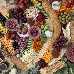 Paulina’s Charcuterie - Overhead close up of flatlay