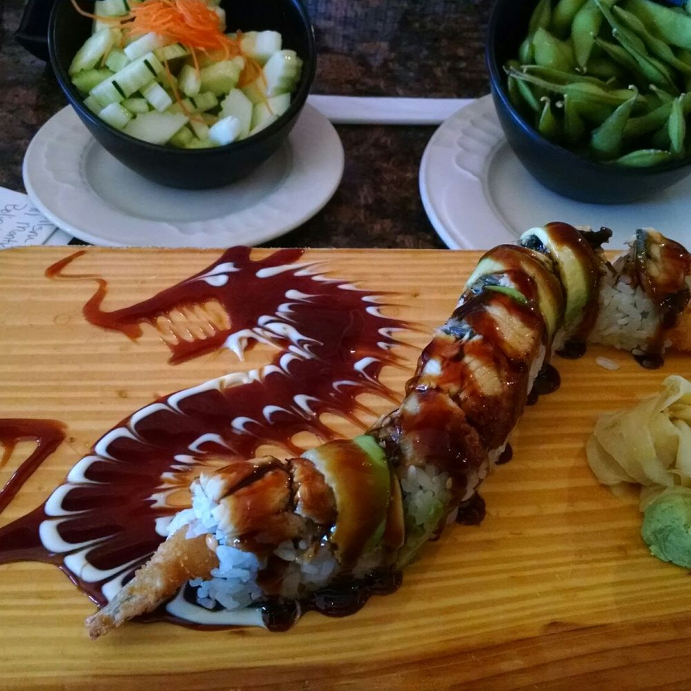 Pride Sushi and Thai - Dragon sushi, cucumber salad, edamame. - Japanese Near Me - Chicago, Illinois Pride Sushi and Thai - Dragon sushi, cucumber salad, edamame. - Japanese Near Me - Chicago, Illinois