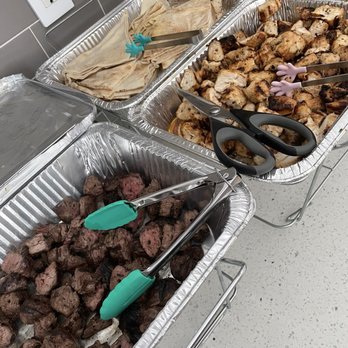 Wow Kabab - Beef and chicken trays with pita bread and rice on the side - Mediterranean Near Me - Rancho Cucamonga, California