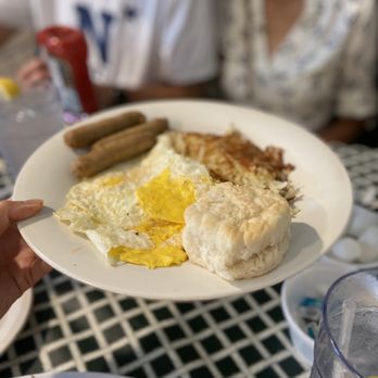 The Highland St Cafe - Egg breakfast with 2 eggs, 2 sausages, hash browns, & a biscuit - Breakfast & Brunch Near Me - Mount Dora, Florida The Highland St Cafe - Egg breakfast with 2 eggs, 2 sausages, hash browns, & a biscuit - Breakfast & Brunch Near Me - Mount Dora, Florida