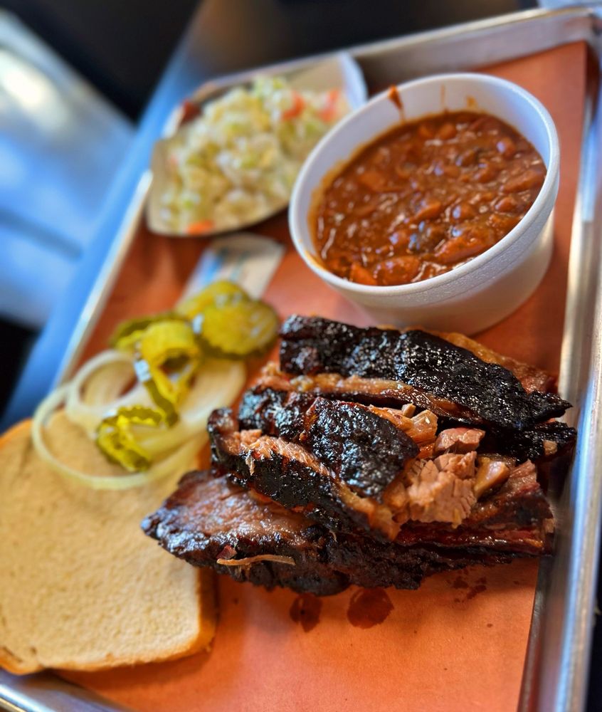 Food from Blue Door Smokehouse