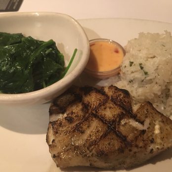 Bonefish Grill - Grilled Swordfish with coconut rice and sautéed spinach - Seafood Near Me - Paramus, New Jersey