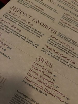 Menu photo 4 Hi Point Steakhouse Ridgeway, WI