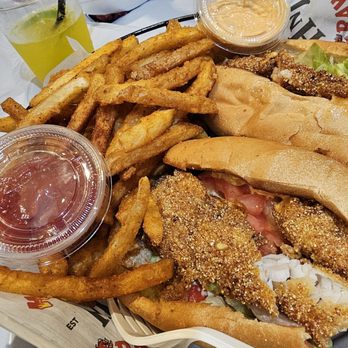 Hot N Juicy Crawfish - Catfish Po'boy with Cajun fries - Seafood Near Me - Washington, DC, District of Columbia
