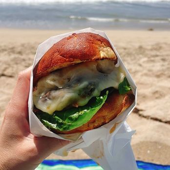 Pocket Burger Shack - Aloha Burger (background - fish taco) - Burgers Near Me - Sunset Beach, California