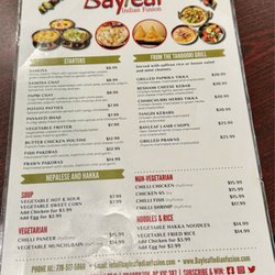 Bayleaf Indian Fusion Restaurant - Menu
