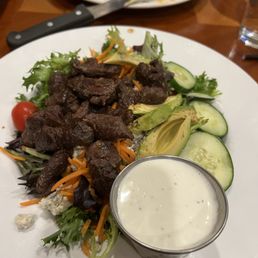 Black and blue steak salad ($21)