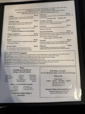 Menu photo 2 Lasagna House - Westheimer Rd Houston, TX Menu photo 2 Lasagna House - Westheimer Rd Houston, TX