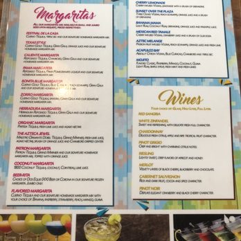 Plaza Azteca - Drink menu. No prices, so that's worrisome - Mexican Near Me - Washington, Pennsylvania Plaza Azteca - Drink menu. No prices, so that's worrisome - Mexican Near Me - Washington, Pennsylvania