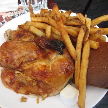 Dallas BBQ Washington Heights - Half Rotisserie Chicken with Fries and Cornbread - Barbeque Near Me - New York, New York