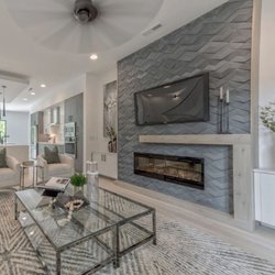 Queen City Studio - 3D Concrete Tile Fireplace