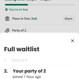 Initial wait time originally said 16-26 minute wait and it's been over 1 hour. It would be nice if the wait times were more accurate.