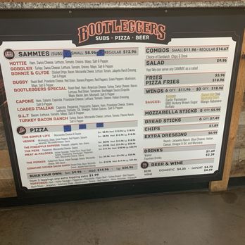 Bootlegger’s - The menu. Out of a few things till the truck gets here. - Beer Bar Near Me - Medicine Park, Oklahoma