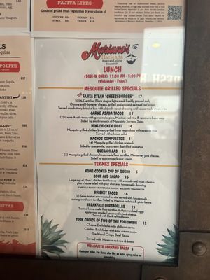 Menu photo 1 Mariano's Hacienda Ranch Dallas, TX