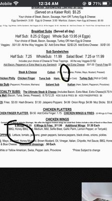 Menu photo 6 Selfie Subs Restaurant Riverview, FL