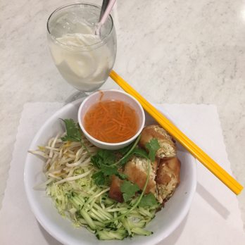 A Dong Restaurant - Vegetarian vermicelli #8C and coconut water with coconut "meat" #132(?) - Vegetarian Near Me - Des Moines, Iowa