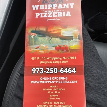 Whippany Pizzeria - Menu - Pizza Near Me - Whippany, New Jersey