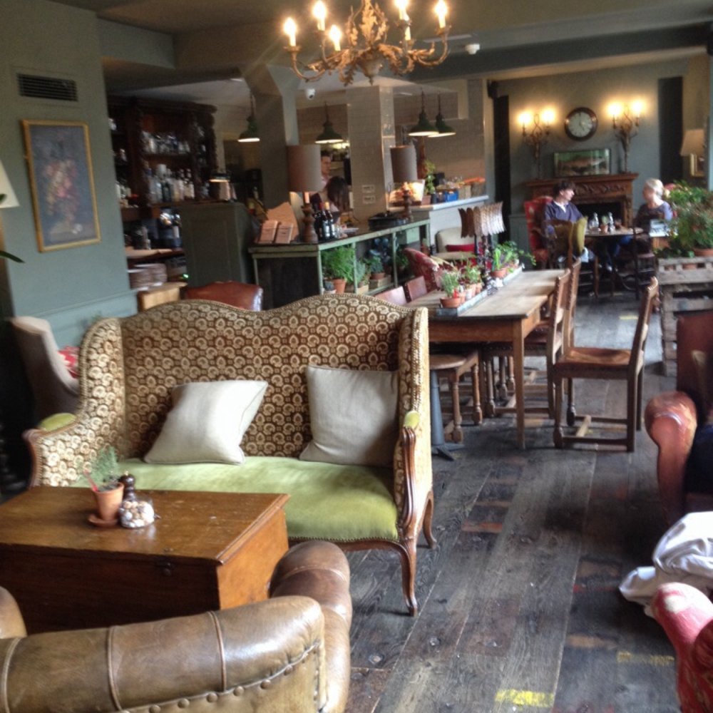 Interior of The Pig In The Wall. Inviting, cozy comfortable.
