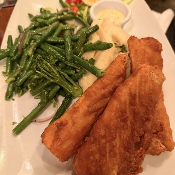 Boat House Bar & Grill - Fish 'n Chips with daily veggies and mashed potatoes - Bars Near Me - Key West, Florida Boat House Bar & Grill - Fish 'n Chips with daily veggies and mashed potatoes - Bars Near Me - Key West, Florida