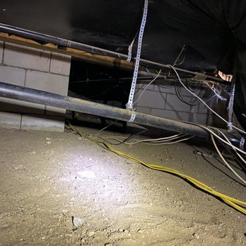 Dorn Electric - Yellow romex on the ground, under water pipes, unhung - Electricians Near Me - Corona, California Dorn Electric - Yellow romex on the ground, under water pipes, unhung - Electricians Near Me - Corona, California