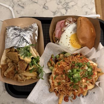 Block 16 - Dragon Wrap , Crab Rangoon Fries, Croque Garcon Burger Combo - American Near Me - Omaha, Nebraska