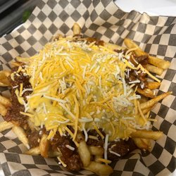 Tailg8's Game Day Grill - House made chili cheese fries