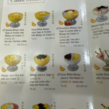 Mango Mango Dessert - Menu - Desserts Near Me - Aiea, Hawaii