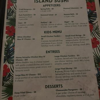 Island Sushi - Menu - Sushi Bars Near Me - Appleton, Wisconsin