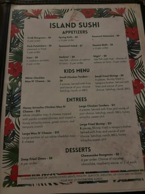 Menu photo 3 Island Sushi Appleton, WI