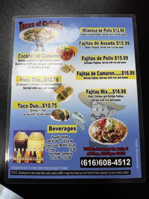 Menu photo 1 Tacos El Cunado Jenison Jenison, MI Menu photo 1 Tacos El Cunado Jenison Jenison, MI