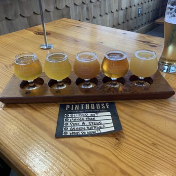 Pinthouse Pizza - 5 beer flight - Brewpubs Near Me - Round Rock, Texas Pinthouse Pizza - 5 beer flight - Brewpubs Near Me - Round Rock, Texas