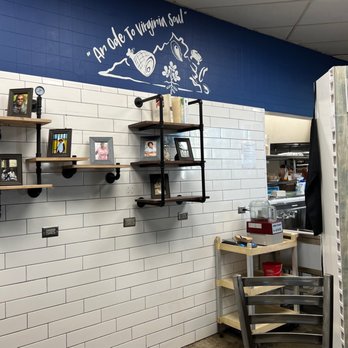Jimmy Pearls - a wall with shelves and shelves on it - Seafood Near Me - Charlotte, North Carolina Jimmy Pearls - a wall with shelves and shelves on it - Seafood Near Me - Charlotte, North Carolina