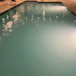 Hotel pool in the evening Hotel pool in the evening