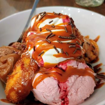 Woodshed Burgers - Banana split - $12 - Burgers Near Me - Edmonton, Alberta