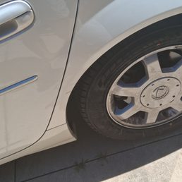 Notice chipped part on fender Notice chipped part on fender