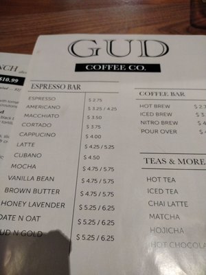 Menu photo 4 Gūd Coffee Company Valdosta, GA Menu photo 4 Gūd Coffee Company Valdosta, GA