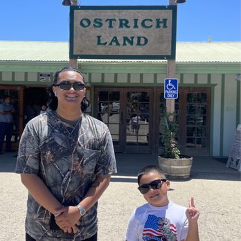 Ostrichland USA - My kids outside the store. - Attraction Farms Near Me - Solvang, California