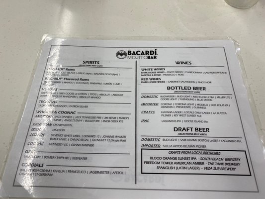 Menu photo 5 Bacardi Rum Bar & Grill Miami, FL Menu photo 5 Bacardi Rum Bar & Grill Miami, FL