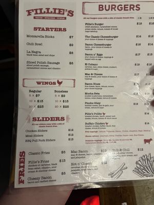 Menu photo 2 Fillie's San Juan, PR